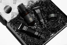 Load image into Gallery viewer, Bloke Soaps Skin Care Gift Pack. Tube of face scrub, tube of hand cream, pump pack of face foam and jar of face cream in a luxurious gift box.