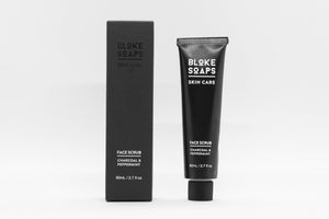 Bloke Soaps Skin Care - Face Scrub: Charcoal & Peppermint 80mL box and tube