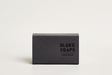 Load image into Gallery viewer, Bloke Soaps Ladi Back lime (green) black cardboard packaging.
